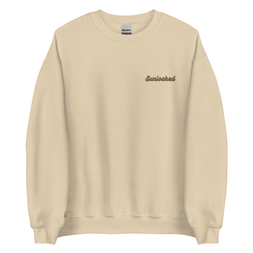 Minimalist Sunlocked crewneck with chest and right arm logo