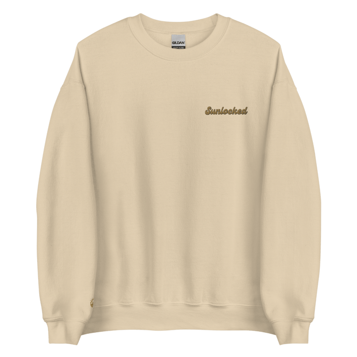 Minimalist Sunlocked crewneck with chest and right arm logo